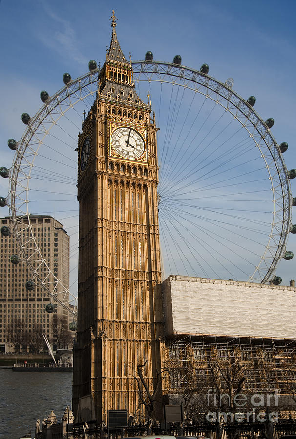 London Photograph - Big Ben and Eye by Donald Davis