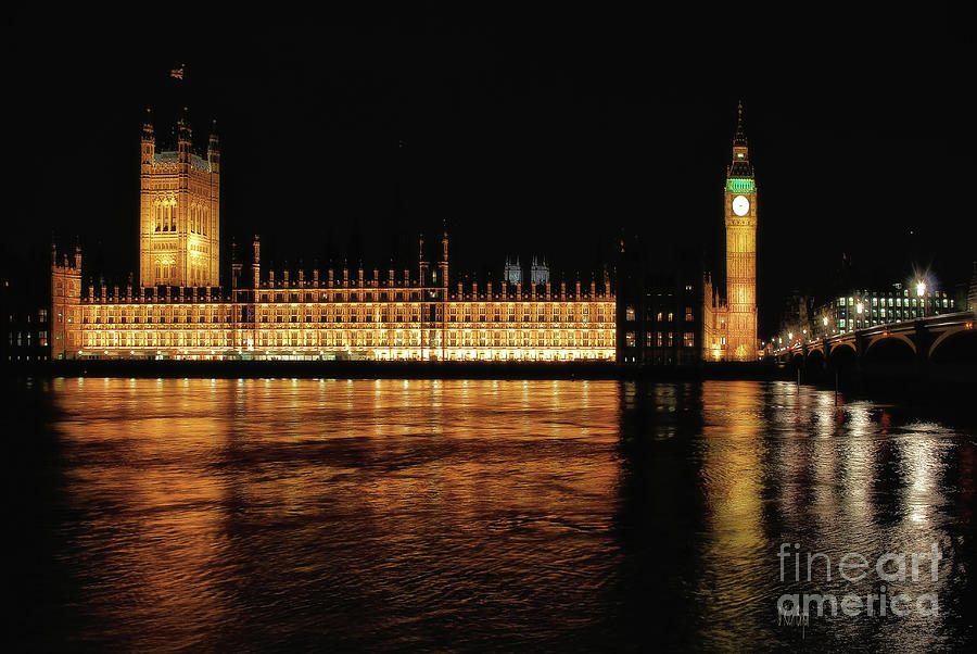 Big Ben and The Palace of Westminster At Night Photograph by Lois Bryan