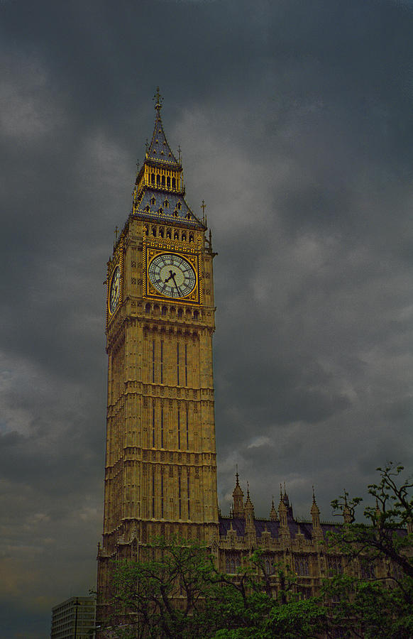 Big Ben Photograph - Big Ben During Storm by Dave Sribnik