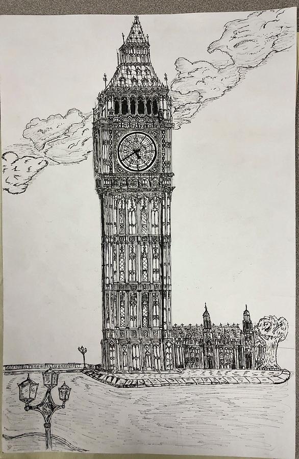 Big Ben Drawing by Javier Arce Fine Art America