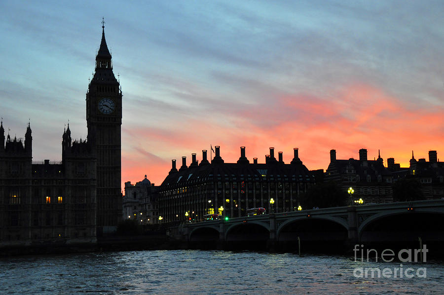 Big Ben Sunset 2 Photograph by Andrew Dinh