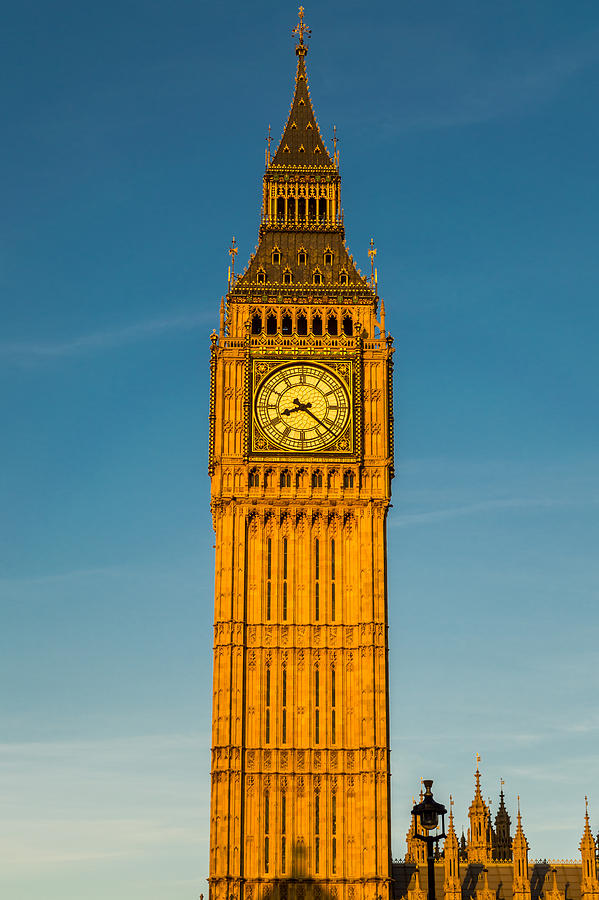 Big Ben Tower Golden Hour London Photograph by Jacek Wojnarowski