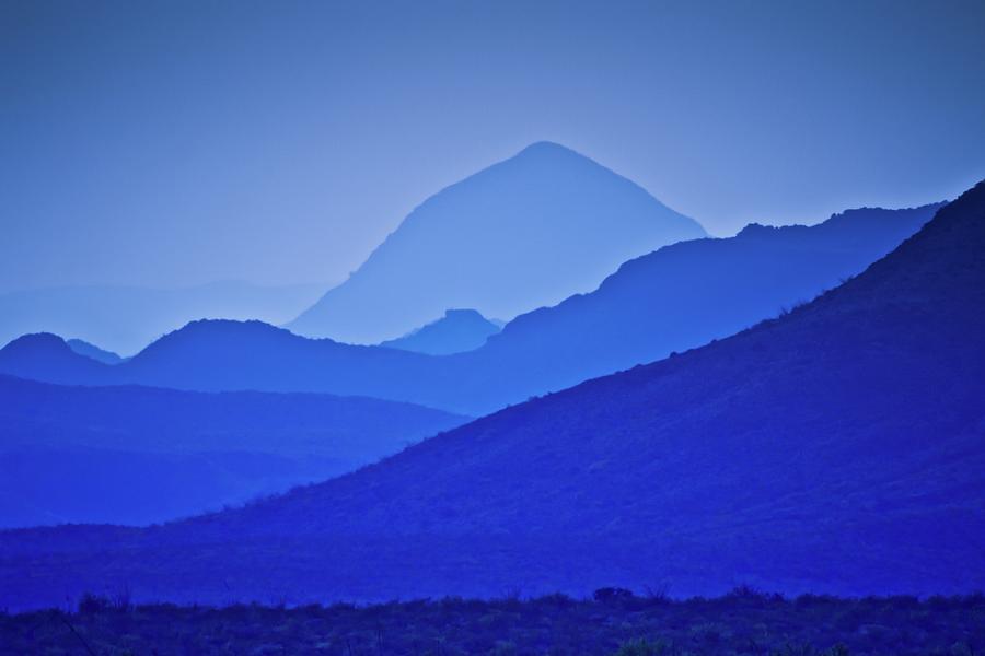 Big Bend Blue Photograph by Linda Unger