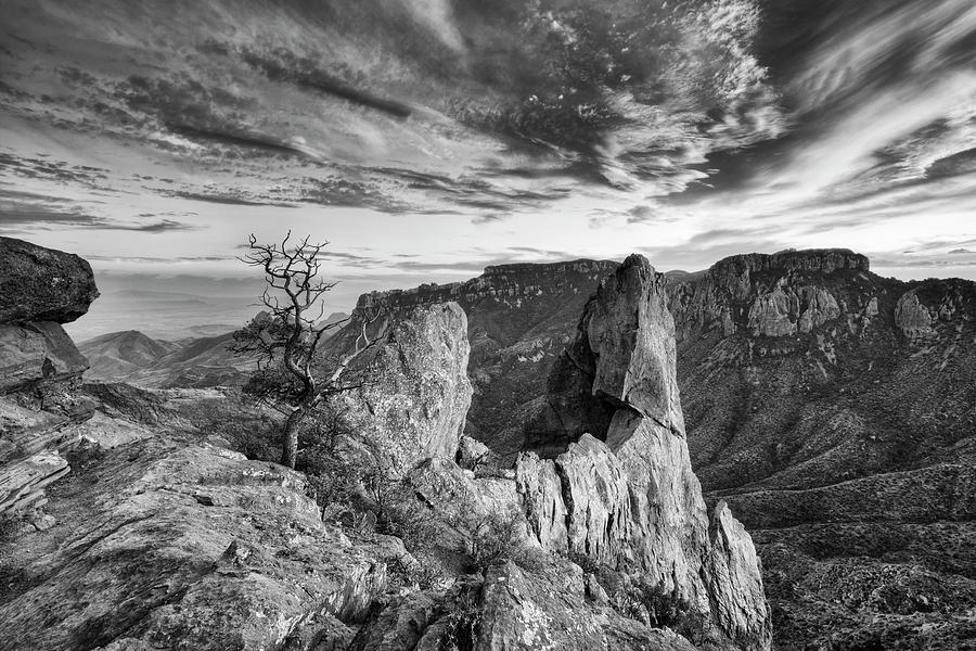 Big Bend National Park Photograph - Big Bend National Park Black and White 1 by Rob Greebon