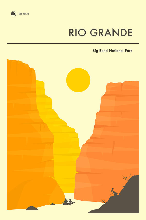 Big Bend National Park Digital Art - Big Bend National Park Travel Poster by Jazzberry Blue