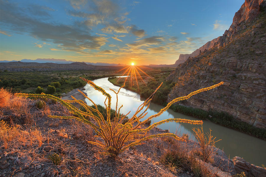 Big Bend Sunrise at Santa Elena Canyon 1 Photograph by Rob Greebon
