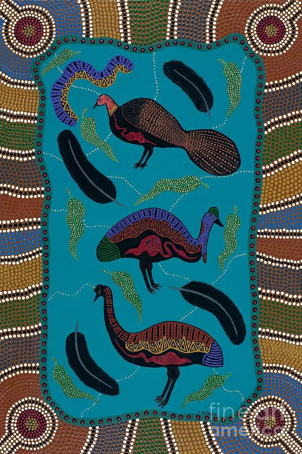 Native Birds of Australia Painting by Clifford Madsen