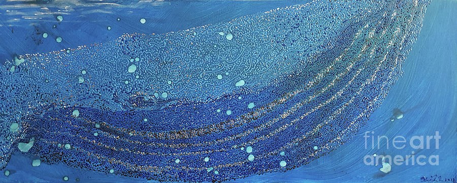 Abstract Painting - Big Blue by Cheryle Gannaway