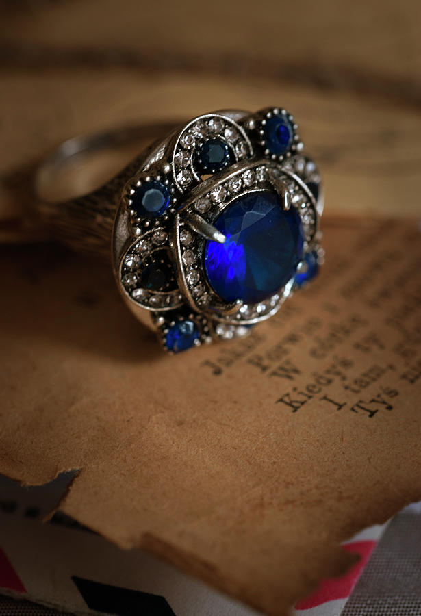 Big blue ornamented ring Photograph by Jaroslaw Blaminsky