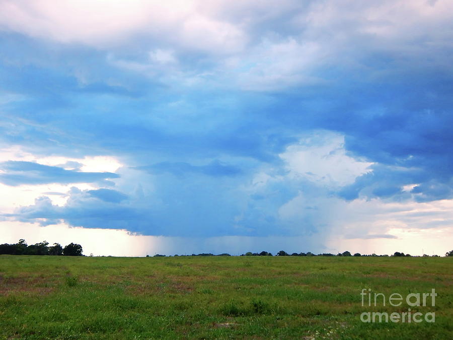 Big Blue Storm sky  Photograph by Priscilla Batzell Expressionist Art Studio Gallery
