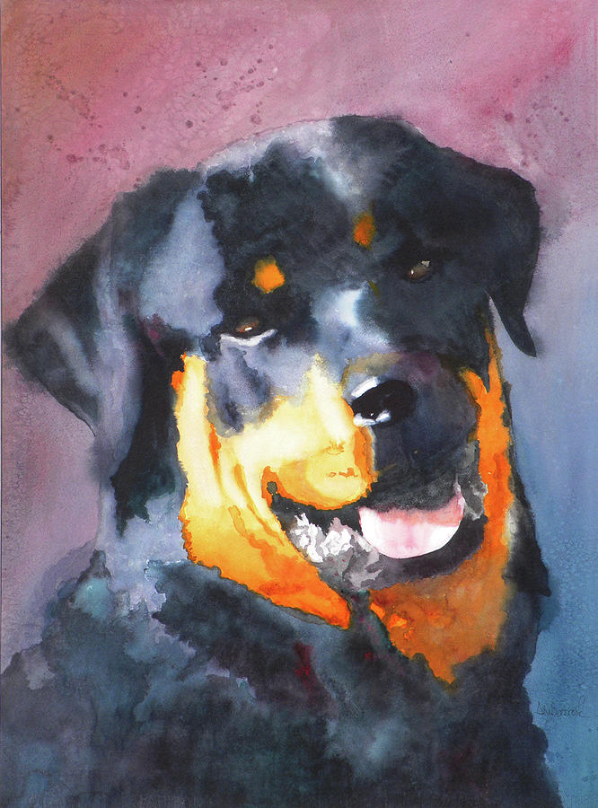 Rottweiler Painting - Big Bob by Ally Benbrook