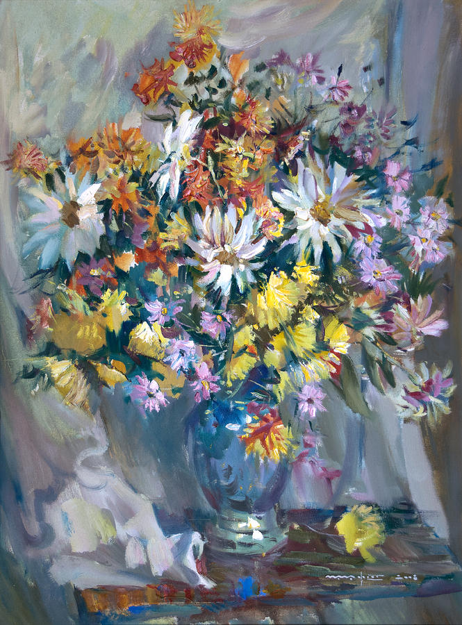 Big Bouquet Painting by Nikolay Malafeev - Fine Art America