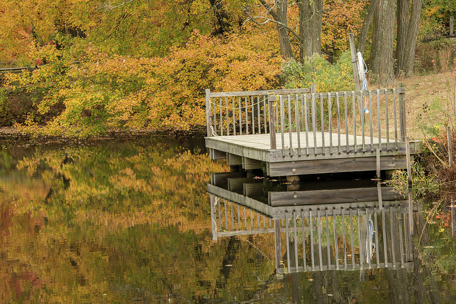 Big Brook Park Lake In Autumn Photograph by Gary Slawsky