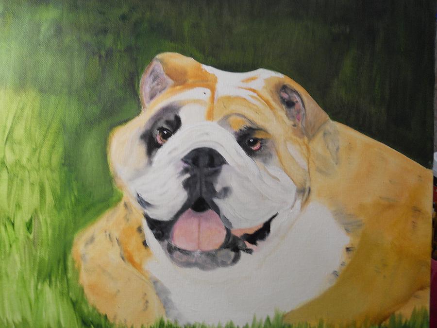 Big Bulldog Painting by Joette Watson - Fine Art America