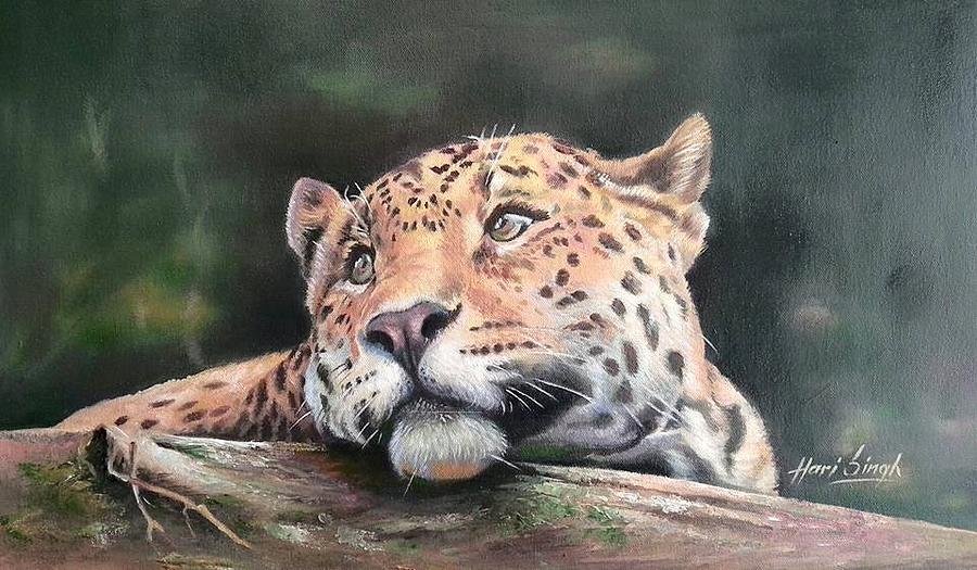 Big Cat Dream Painting by Hari Singh - Fine Art America