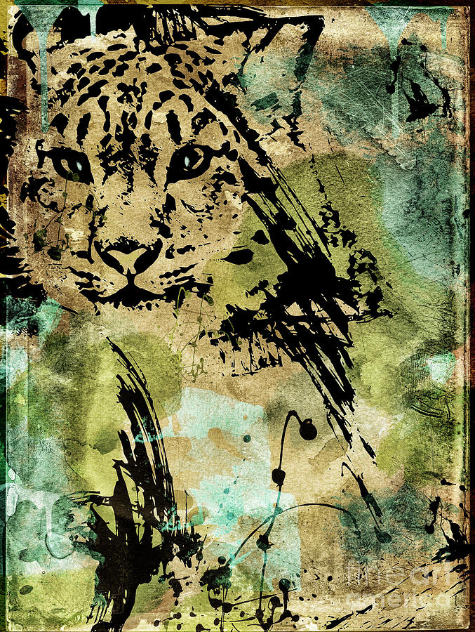 Abstract Painting - Big Cat by Mindy Sommers