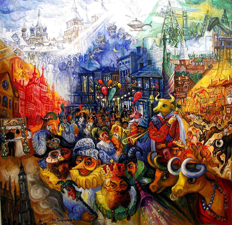 mardi gras new orleans paintings