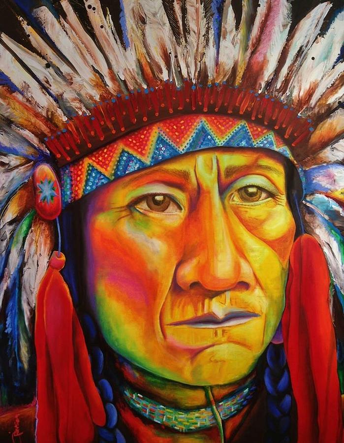 Big Chief Painting By Crimson Shults Fine Art America