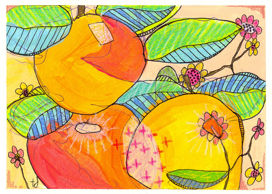 Big Citrus Painting by Tonya Doughty