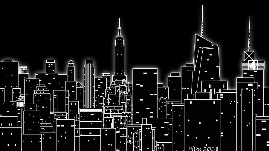 Big City Light Digital Art by Piotr Dulski
