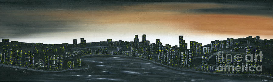 Big City Lights Painting by Kenneth Clarke