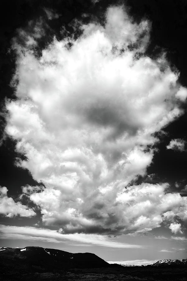 Big cloud in the sky black and white Photograph by Matthias Hauser