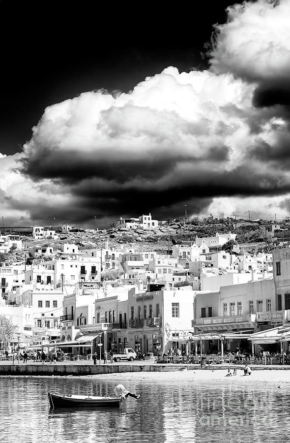 Big Clouds over Chora Photograph by John Rizzuto