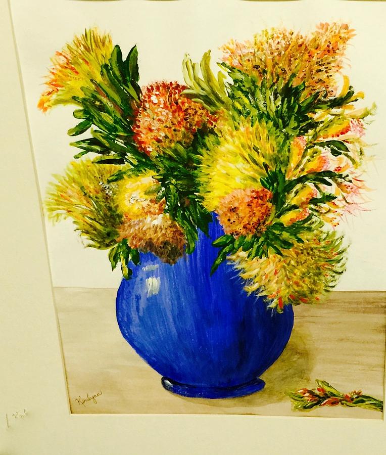 Big Cobalt Blue Vase Painting by Kenlynn Schroeder