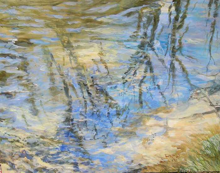 Water Painting - Big Creek by Denise Ivey Telep Water Painting - Big Creek by Denise Ivey Telep