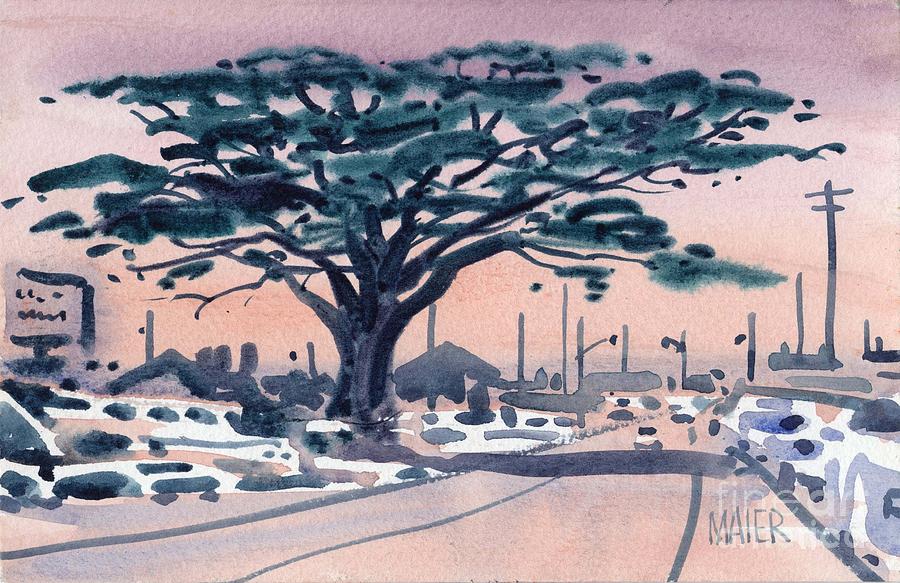 Big Cypress Half Moon Bay Painting by Donald Maier