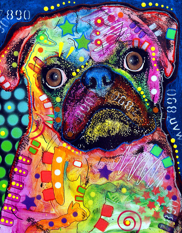 big eyed pug big eyed pug painting by dean russo big eyed pug big eyed pug painting by dean russo