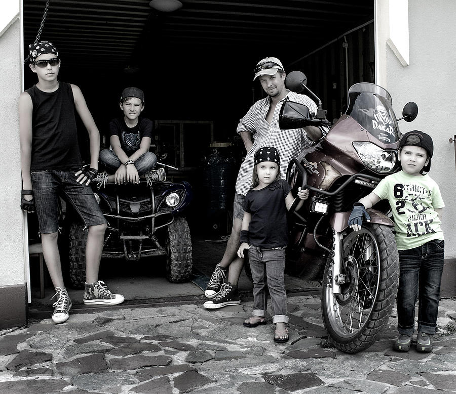 Big family of bikers Photograph by Yuliya Pravdyuk Fine Art America