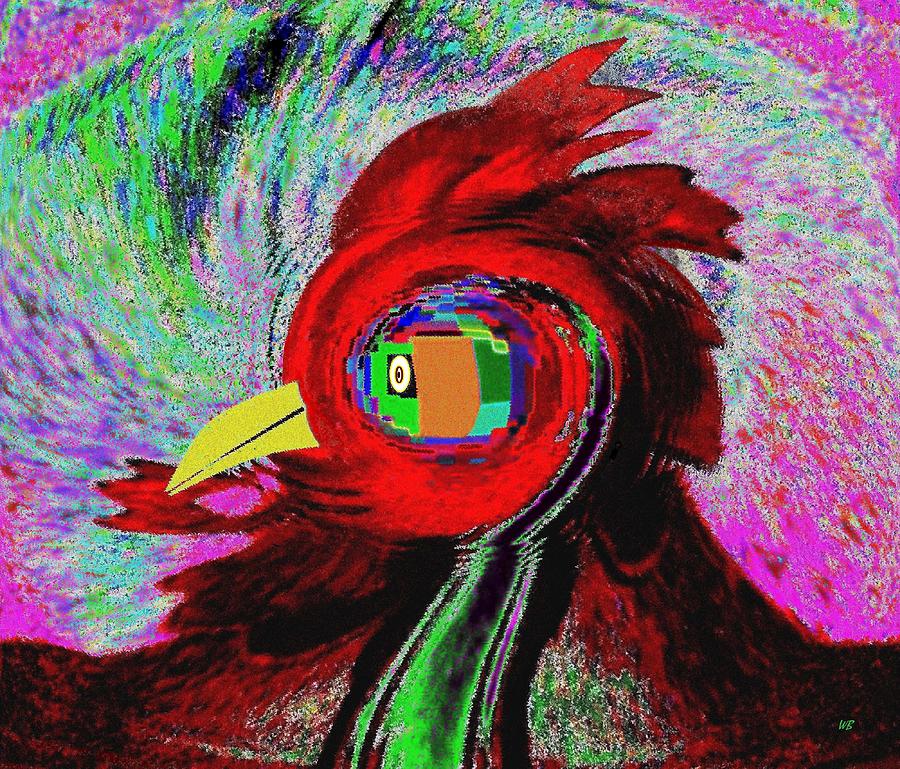 Big Fat Red Hen Digital Art by Will Borden