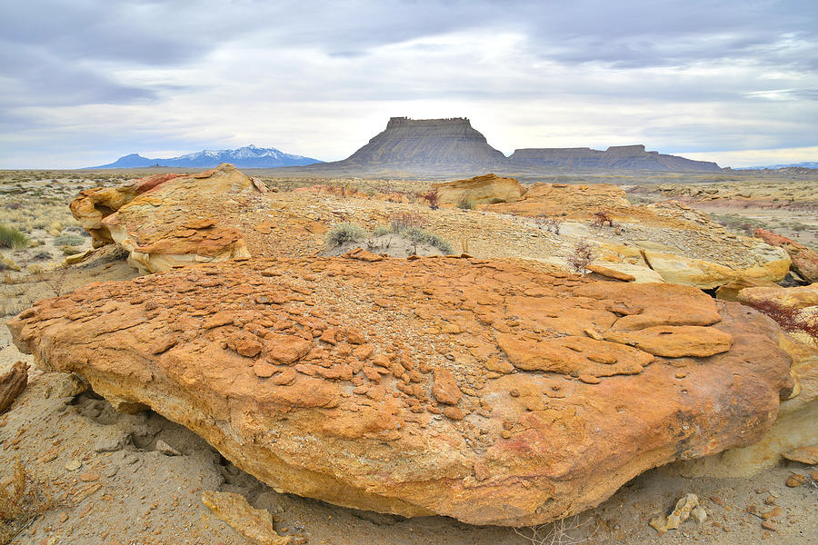 Big Flat Factory Butte Rock Photograph by Ray Mathis