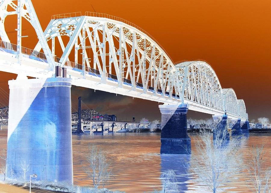 Big Four Bridge Inversion 2 Digital Art by Maxwell Krem