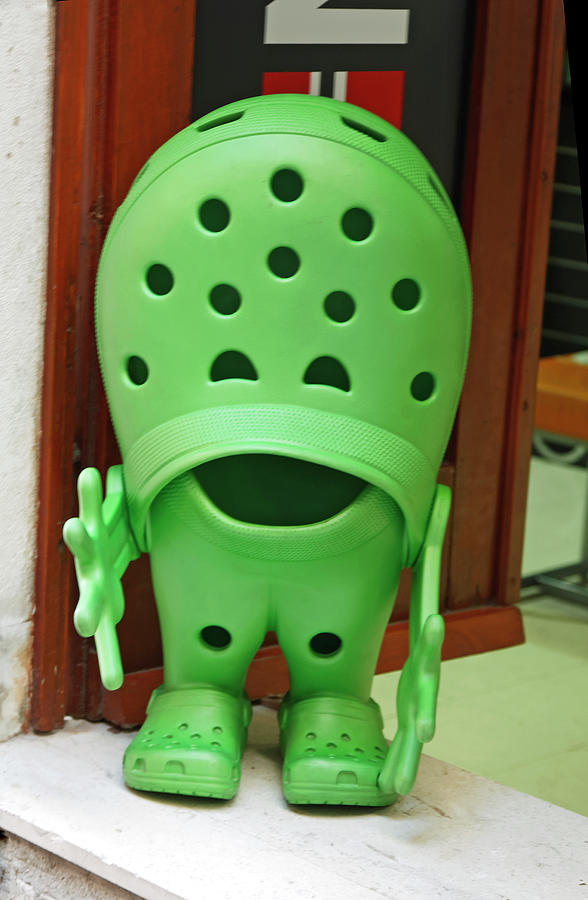 Big Green Shoe Photograph by Sally Weigand