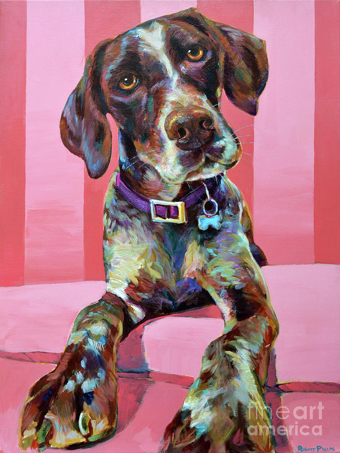 Big Hank The German Short Haired Pointer Painting By Robert Phelps