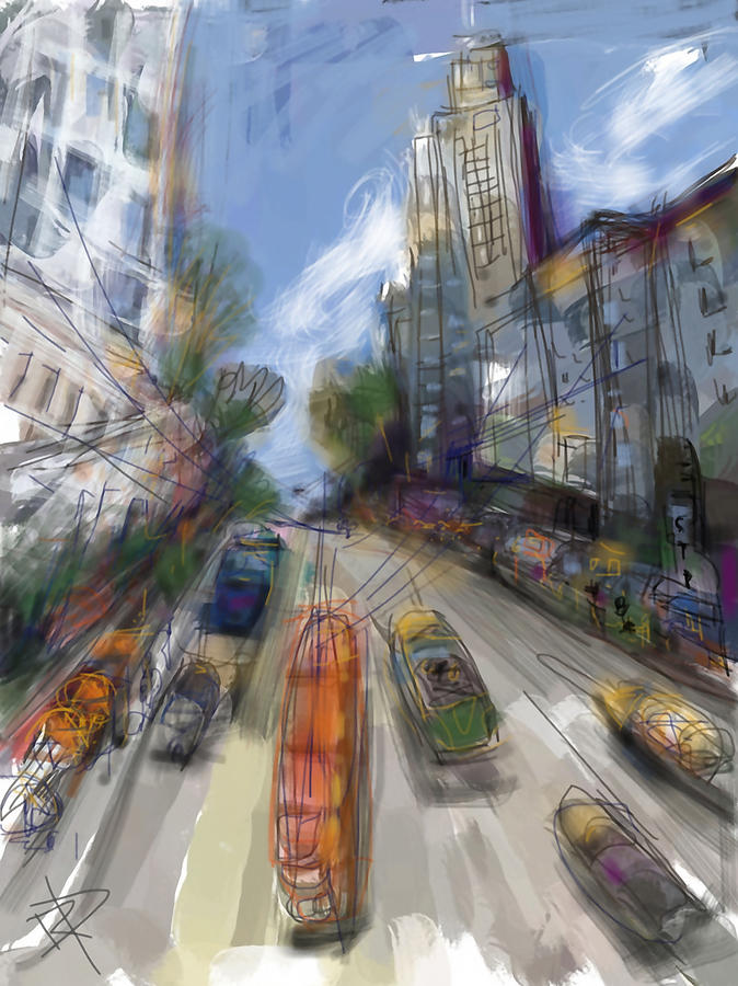 Big Hill City Digital Art by Russell Pierce