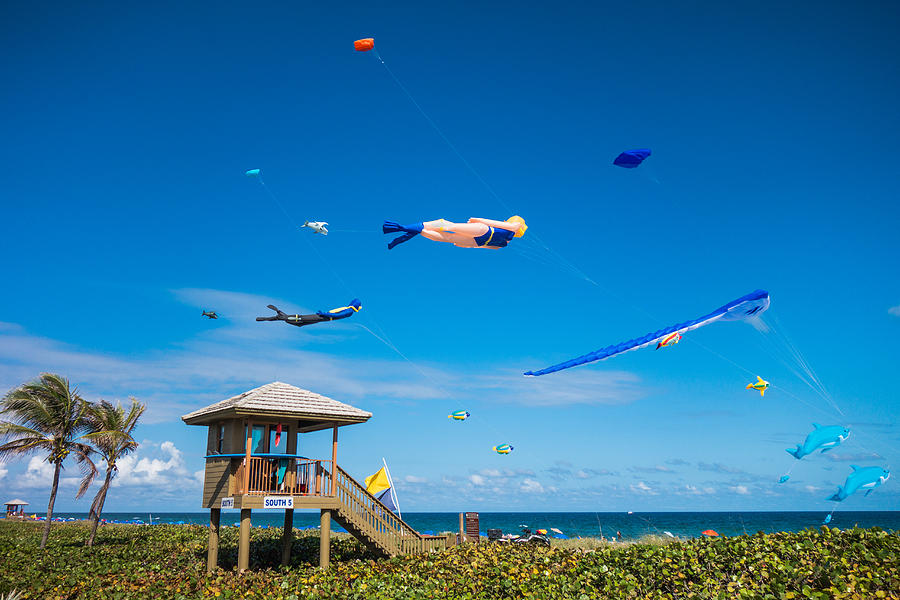 Big Kites Delray Beach Photograph by Lawrence S Richardson Jr