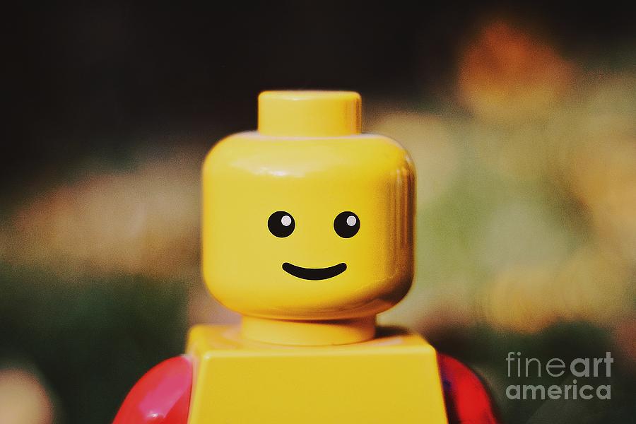 Toy Photograph - Big Lego head by Julieanne Savage