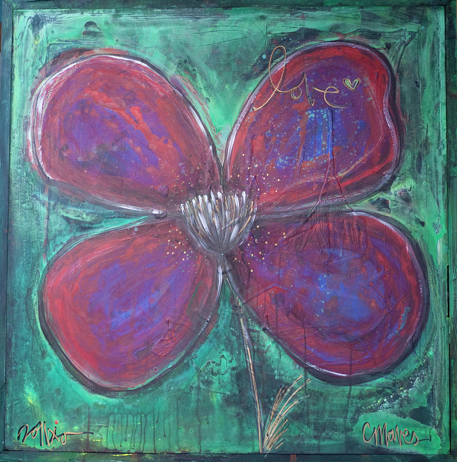 Big Love Poppy Painting by Laurie Maves ART
