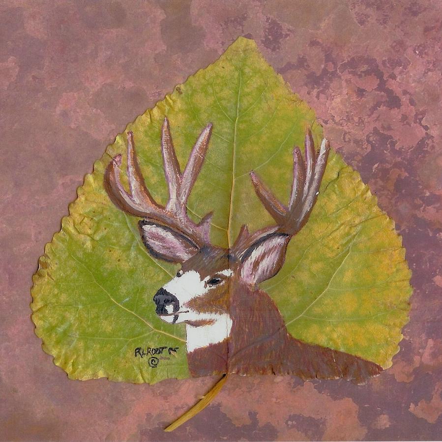 Big Mule deer Buck Painting by Ralph Root