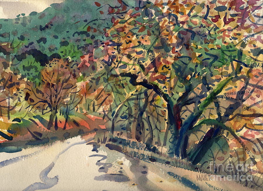 Big Oak in Niles Canyon Painting by Donald Maier