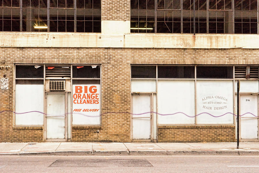 Big Orange Cleaners Photograph by Sharon Popek