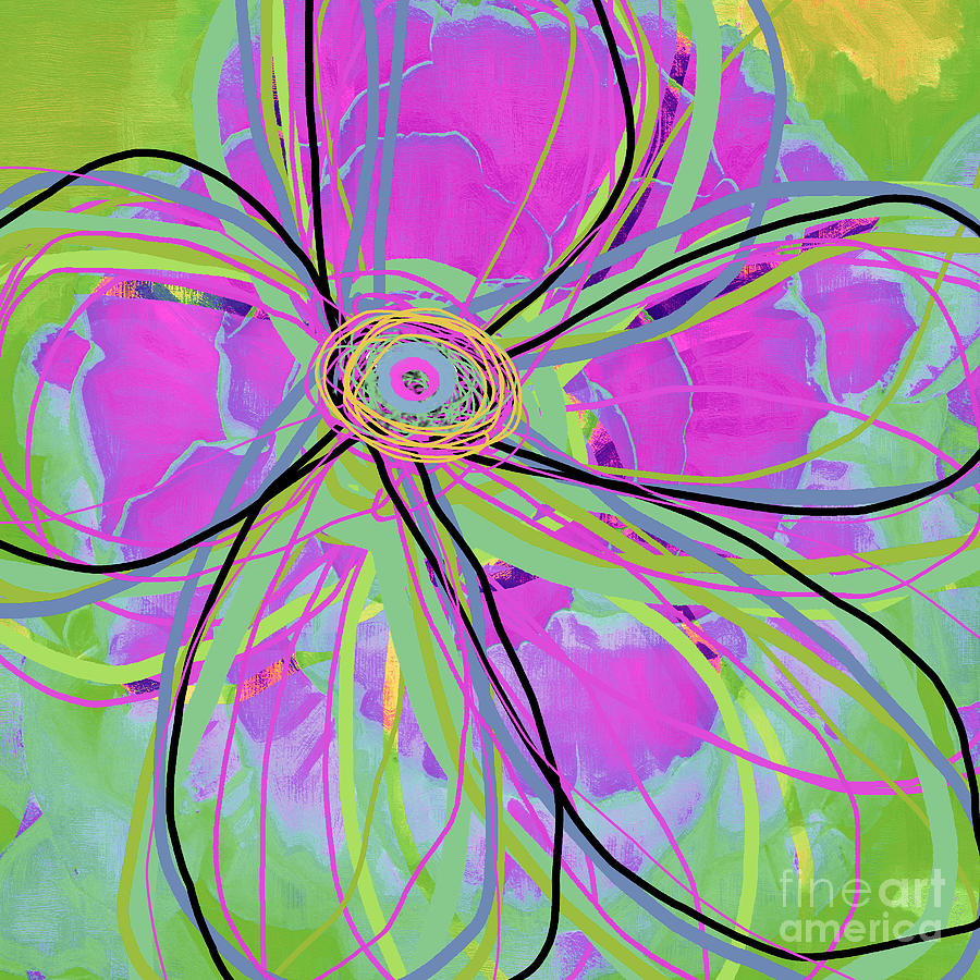 Big Pop Floral III Digital Art by Ricki Mountain