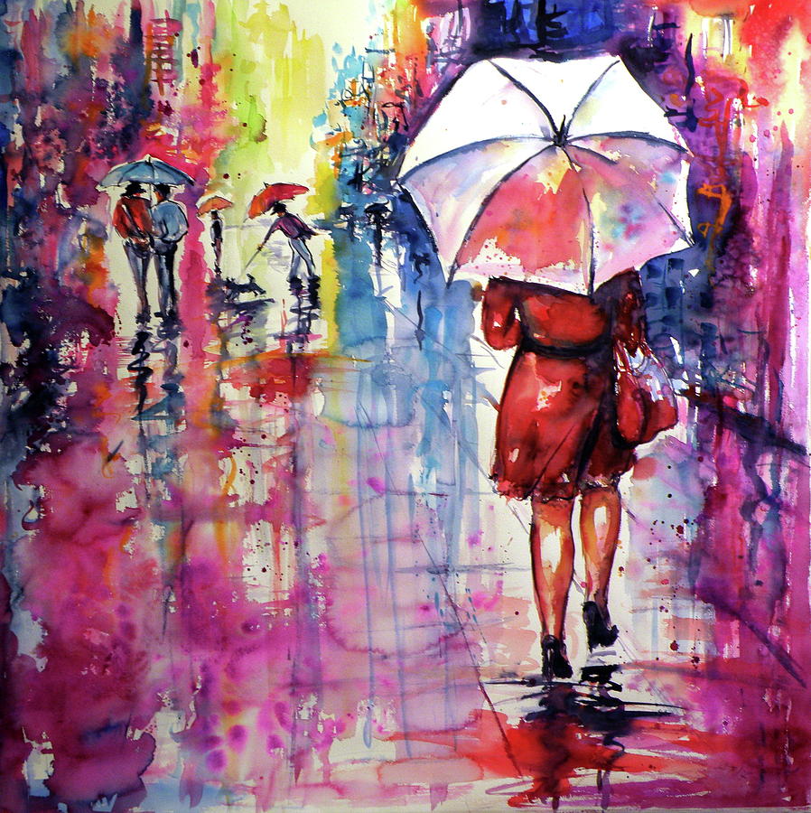 Big rainy day Painting by Kovacs Anna Brigitta