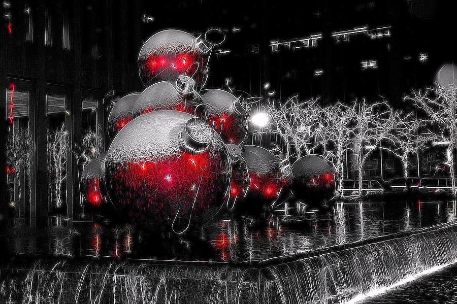 Big Red Balls Abstract Photograph