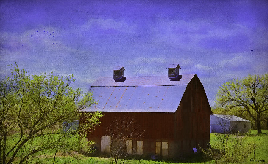 Big Red Barn In Kansas Spring Photograph by Anna Louise