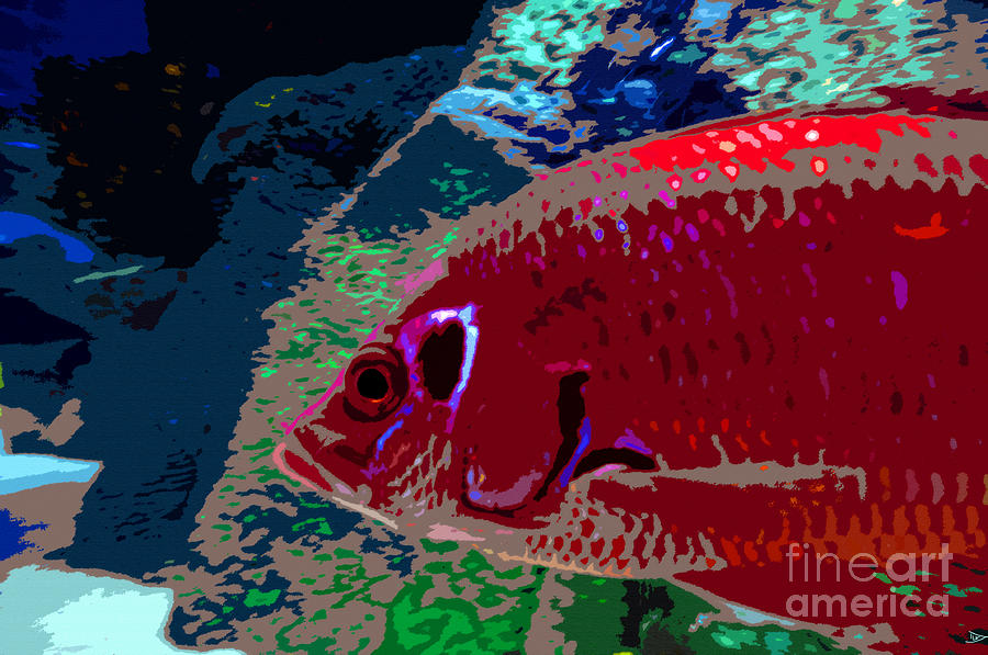 Fish Painting - Big Red by David Lee Thompson
