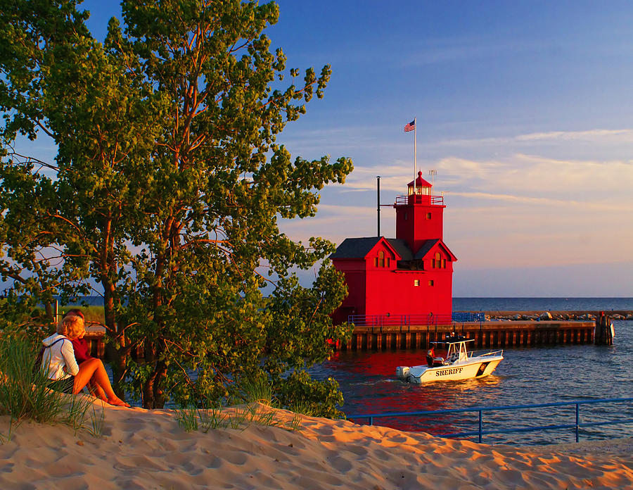 Big Red Lighthouse Photograph by Nick Zelinsky Jr